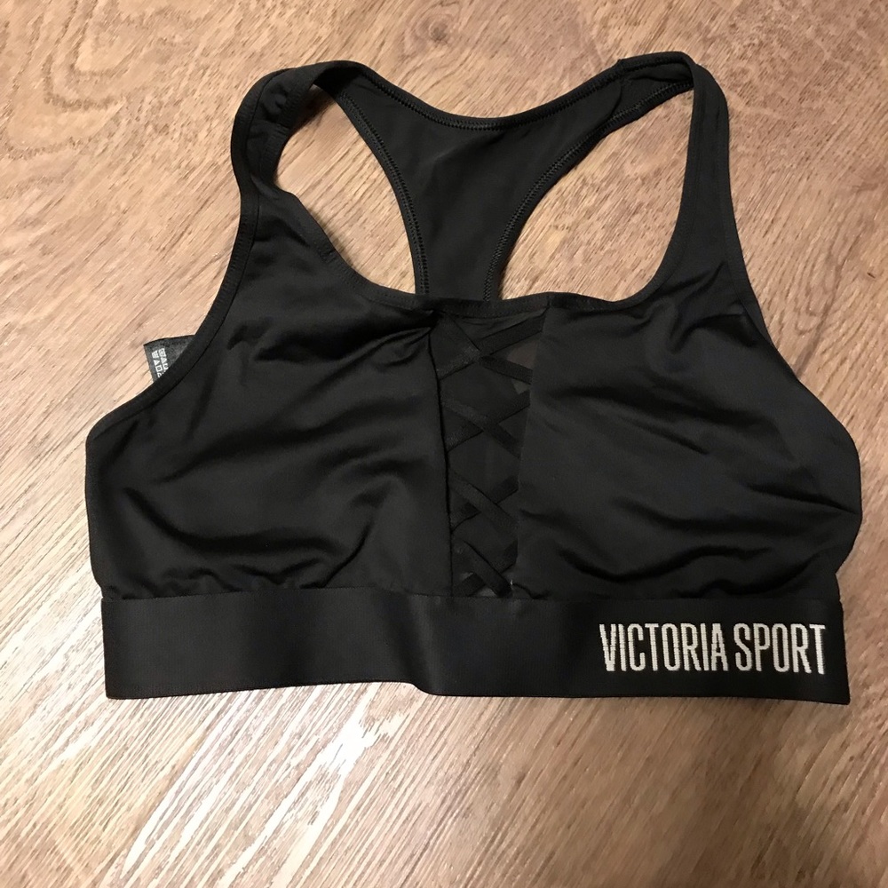 Victoria’s Secret Black Sports Bra. Medium. Mesh front.